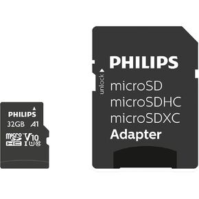 PHILIPS 32GB Micro SDHC UHS-1 U1 & V10 Class 10 Flash Memory Card with Adapter