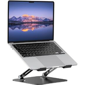 Laptop Stand Adjustable Laptop Stand for Desk Aluminum Laptop Stand Ergonomic Computer Stand Foldable Laptop Riser Portable Laptop Holder Compatible with All MacBook Notebook Laptop 10-17 Inch