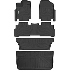 Floor Mats &Trunk Mat for Mazda CX-5 2017-2023 2024, 2 Rows Full Set with Cargo Liner,TPE All Weather Protection Car Floor Liners Accessory for Mazda CX 5-Black