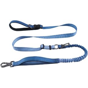 Hands Free Dog Leash with Reflective Stitching Heavy Duty Bungee Dog Leash with Car Seatbelt Adjustable Waist Leash for Walking Running Hiking (Green)