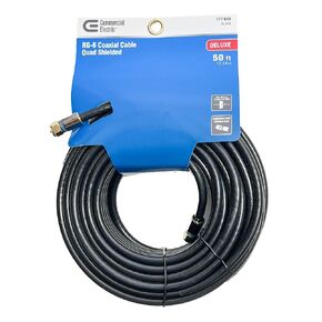 Commercial Electric 50 ft. RG-6 Quad Shielded Coaxial Cable