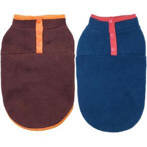 2 Pack Dog Fleece Vest Pet Jacket Puppy Pullover Winter Warm Outfit Cold Weather Apparel for Small Dogs Cats Puppies