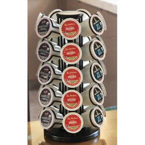 K cup Holders,K Cup Carousel With Heavy Duty Revolving Base,Coffee Pod Holder Carousel, Comes All in 1 Piece, Zero Assembly Required, Holds 40 K cups, Matte black. K cups NOT Included