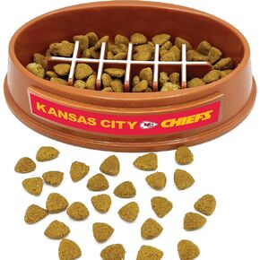NFL Super-Bowl - Green Bay Packers Slow Feeder Dog Bowl. Football Design Slow Feeding Cat Bowl for Healthy Digestion. Non-Slip Pet Bowl for Large & Small Dogs & Cats