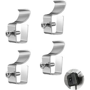 4 Pack Outdoor Camera Mount Stand Holder Vinyl Siding Clips Wall Hanging No-Hole Hook for Blink Home Security Cameras CCTV Cam Solar Lights Doorbell Decor Pendent
