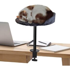 Cat Bed for Desk, Cat Tree Comfortable Soft Pet Table Nest with Metal Frame, Safety Cat Shelves for Cat Lovers, Avoid Distraction at Work