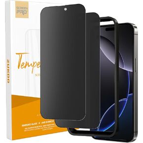 2 Pack for iPhone 16 Pro Max 6.9" Matte Privacy Screen Protector Anti-glare Anti-spy Tempered Glass Film Anti-fingerprint Easy Installation