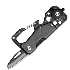 Carabiner Keychain Multitool - 8 in 1 Tactical Emergency Survival Gear - Bottle Opener, Wrench, Screw Drivers, Key Clip, EDC Pocket and Backpack Tool