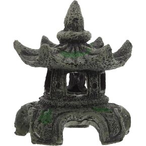 Toddmomy Pagoda Lantern Aquarium Landscaping Ornament Cave Decor Aquarium Breeding Cave Shrimp Shelter Fish Hideout Hideaway Fish Tank Bonsai Landscape Decor