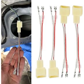 4 PCS Car Audio Adapter Plug Adapter, Door Speaker Wiring Adapter, Subwoofer Wire Modification, Compatible with Mitsubishi Subaru (White)