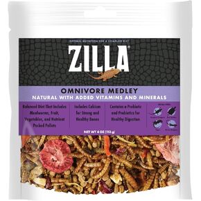 Zilla Pet Reptile Omnivore Food Medley Diet, 4 oz