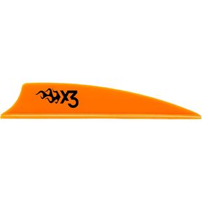 Bohning X3 Vane, 2.25", Neon Orange, 100pk