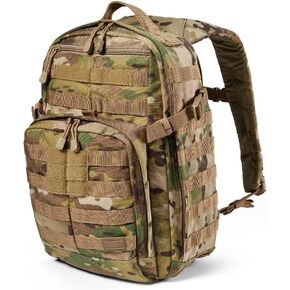 5.11 Tactical Backpack, RUSH 12 2.0 Military Survival Molle Back Pack with Laptop Compartment, Small, 24L, Multicam, Style 56562ABR