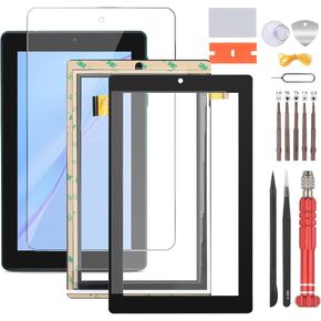 Touch Screen Digitizer for ONN 7" Tablet Gen 3 Surf 2022 100071481 Front Glass Touch Panel Replacement with Tools(Black, Not Include LCD)
