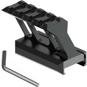 4 Slot Picatinny Riser Mount 1" inch High Profile 45 Degree Angled Forward Extending for Micro Reflex Sight Red Dot Scope