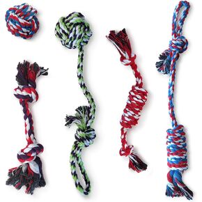 Pacific PUPS Products Rope Dog Toys for Small Dogs and Medium Dogs - Benefits NONPROFIT Dog Rescue - Dog CHEW Toys for Small and Medium Breeds - Cotton Dog Toys for Boredom