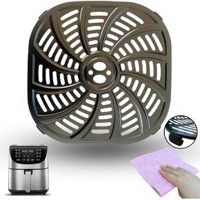 Air Fryer Grill Plate for Gourmia GAF734 7QT Digital Air Fryers, Upgraded Nonstick Air Fryer Grill Pan Crisper Tray Plate Rack Shelf Insert Grate Grid for 7QT Gourmia Air Fryer, Dishwasher Safe
