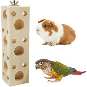 Bird Block Chewing Toy, Small Animals Bird Foraging Toys, Bird Perch Toy, Wooden Parrot Teething Toy, Shredding Biting Wood Bird Cage Accessories, Bird Cage Toys for Hamster Lovebird Budgie in Saudi Arabia