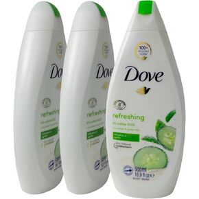 Dove Go Fresh Body Wash Cucumber And Green Tea 3 Ounce (Pack of 24)