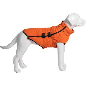 Warm Dog Jacket for Winter, Windproof Dog Vest Dog Cold Weather Coat for Small Medium Large Dogs Orange XL