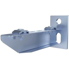 Electro Zinc Plated Wire Mesh Cable Tray Bracket, Silver Steel, T-Shaped, Wall Mount, 150mm, 4 Pack