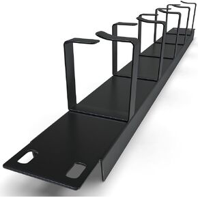 Cable Management Panel - 1U Wire Manager with 5 D-Ring Hooks Horizontal Rackmount for 19" Server Rack Network Cabinet - Tupavco TP1714