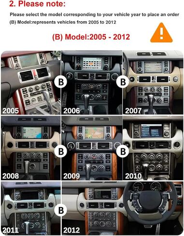 Android 12 Car Radio Upgrade for Land Rover Range Rover Vogue V8 L322 2005-2012 Multimedia Player GPS Wireless Carplay 4G WiFi OEM 4x4 Function Touch Screen Stereo Replacement (2005-2012 Model) in Kuwait