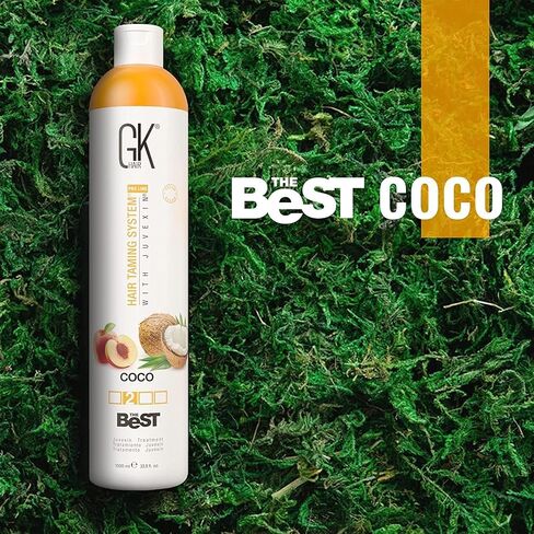 GK HAIR Global Keratin The Best (10.1 Fl Oz/300ml) Smoothing Keratin Hair Treatment - Professional Brazilian Complex Blowout Straightening For Silky Smooth & Frizz Free Hair in Kuwait