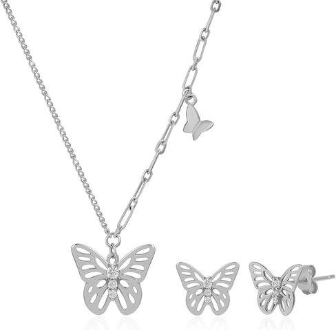 Meissa Butterfly Necklace for Women, Rose Gold Charm Necklace Dainty Pendant Handmade Jewelry Gift For Girls Bridesmaid - Cubic Zirconia in Kuwait