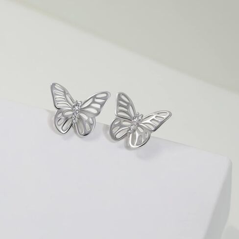 Meissa Butterfly Necklace for Women, Rose Gold Charm Necklace Dainty Pendant Handmade Jewelry Gift For Girls Bridesmaid - Cubic Zirconia in Kuwait