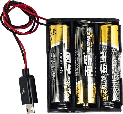 3 فتحات 1.5 فولت حامل بطارية AA (بدون مفتاح) موصل USB ميكرو للميكرو: بت لـ Pi Zero in Saudi Arabia