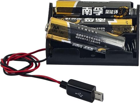 3 فتحات 1.5 فولت حامل بطارية AA (بدون مفتاح) موصل USB ميكرو للميكرو: بت لـ Pi Zero in Saudi Arabia