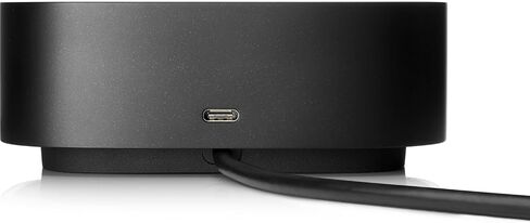 قاعدة شحن HP USB-C G5 Essential Compact Dock Universal LED لأجهزة الكمبيوتر المحمولة HP، مع HDMI، USB Type-C، USB A، اتصال RJ-45، لنظام التشغيل Windows 10، Windows 11، macOS، أسود (متجدد) in Saudi Arabia