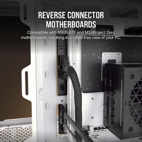 حافظة كمبيوتر CORSAIR 2500X Small-Tower mATX مزدوجة الغرفة - زجاج مقسّى بانورامي - متوافقة مع اللوحة الأم ذات التوصيل العكسي - لا تتضمن مراوح - أبيض/خشب الخيزران in Saudi Arabia