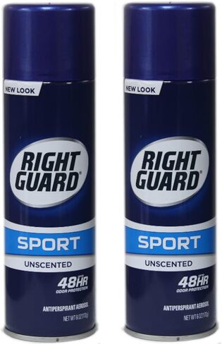 Right Guard Sport Unscented Aerosol Antiperspirant Spray 6 oz (Pack of 8) in Kuwait