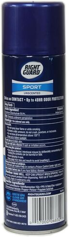 Right Guard Sport Unscented Aerosol Antiperspirant Spray 6 oz (Pack of 8) in Kuwait