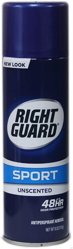 Right Guard Sport Unscented Aerosol Antiperspirant Spray 6 oz (Pack of 8) in Kuwait