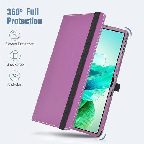 حافظة MAMA MOUTH لجهاز OUKITEL OT8 دوارة، حامل دوار 360 درجة مع غطاء بنمط لطيف لجهاز OUKITEL OT8 مقاس 11 بوصة، أرجواني in Kuwait