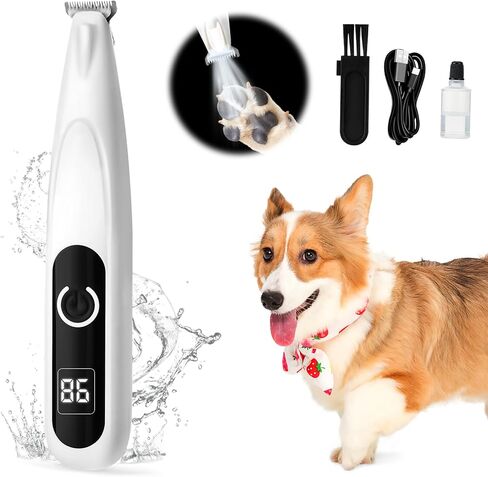 ZOOS ترقية ماكينة تشذيب مخالب الكلاب مع ضوء LED، ماكينة تشذيب شعر المخالب الكهربائية للكلاب، ضوضاء منخفضة، شاشة LED كبيرة، ماكينة تشذيب وسادة مخالب الحيوانات الأليفة الصغيرة اللاسلكية للكلاب والقطط وتشذيب الكفوف والعينين والأذنين والوجه والردف in Kuwait