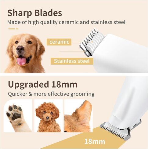 ZOOS ترقية ماكينة تشذيب مخالب الكلاب مع ضوء LED، ماكينة تشذيب شعر المخالب الكهربائية للكلاب، ضوضاء منخفضة، شاشة LED كبيرة، ماكينة تشذيب وسادة مخالب الحيوانات الأليفة الصغيرة اللاسلكية للكلاب والقطط وتشذيب الكفوف والعينين والأذنين والوجه والردف in Kuwait