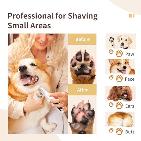 ZOOS ترقية ماكينة تشذيب مخالب الكلاب مع ضوء LED، ماكينة تشذيب شعر المخالب الكهربائية للكلاب، ضوضاء منخفضة، شاشة LED كبيرة، ماكينة تشذيب وسادة مخالب الحيوانات الأليفة الصغيرة اللاسلكية للكلاب والقطط وتشذيب الكفوف والعينين والأذنين والوجه والردف in Kuwait