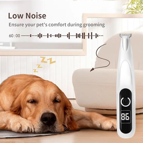 ZOOS ترقية ماكينة تشذيب مخالب الكلاب مع ضوء LED، ماكينة تشذيب شعر المخالب الكهربائية للكلاب، ضوضاء منخفضة، شاشة LED كبيرة، ماكينة تشذيب وسادة مخالب الحيوانات الأليفة الصغيرة اللاسلكية للكلاب والقطط وتشذيب الكفوف والعينين والأذنين والوجه والردف in Kuwait