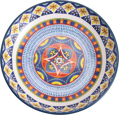 Bico Tunisian Ceramic 35oz Dinner Bowls, Set of 4, for Pasta, Salad, Cereal, Soup & Microwave & Dishwasher Safe in Kuwait