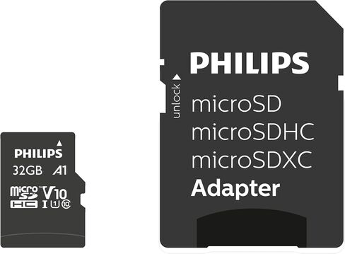PHILIPS 16GB Micro SDHC UHS-1 U1 & V10 Class 10 Flash Memory Card with Adapter in Saudi Arabia