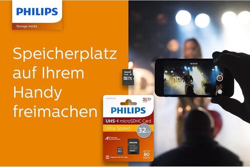 PHILIPS 16GB Micro SDHC UHS-1 U1 & V10 Class 10 Flash Memory Card with Adapter in Saudi Arabia