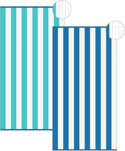 Hurley Beach Towel for Bath, Pool, & Outdoor - 32 x 64 in Soft Fluffy Jacquard Pool Towels, Beach Towels Oversized Shower Cloth, 100% Cotton Quick Absorbent – Mix Navy Blue/Dark Blue in Saudi Arabia