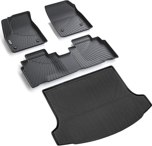 Floor Mats &Trunk Mat for Mazda CX-5 2017-2023 2024, 2 Rows Full Set with Cargo Liner,TPE All Weather Protection Car Floor Liners Accessory for Mazda CX 5-Black in Saudi Arabia