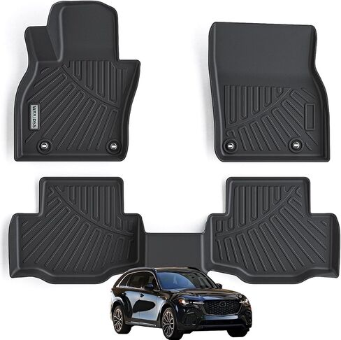 Floor Mats &Trunk Mat for Mazda CX-5 2017-2023 2024, 2 Rows Full Set with Cargo Liner,TPE All Weather Protection Car Floor Liners Accessory for Mazda CX 5-Black in Saudi Arabia
