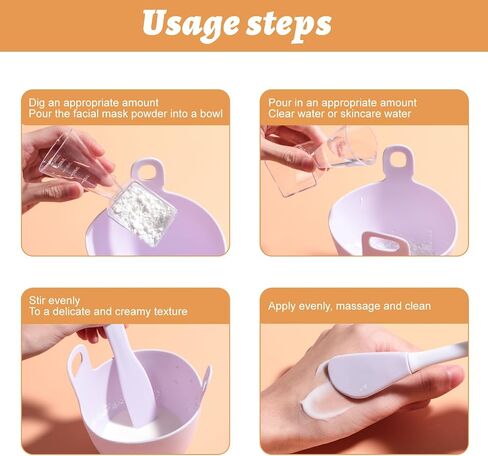 JPNK Facial Mask Bowl Set Bamboo, New DIY 6Pack DIY Clay Mask Mixing Kit with Mask Brushes and Bowl, Bamboo Mask Mixing Tools for Mixing Clay Mask DIY in Saudi Arabia