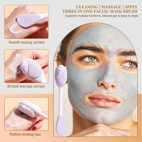 JPNK Facial Mask Bowl Set Bamboo, New DIY 6Pack DIY Clay Mask Mixing Kit with Mask Brushes and Bowl, Bamboo Mask Mixing Tools for Mixing Clay Mask DIY in Saudi Arabia